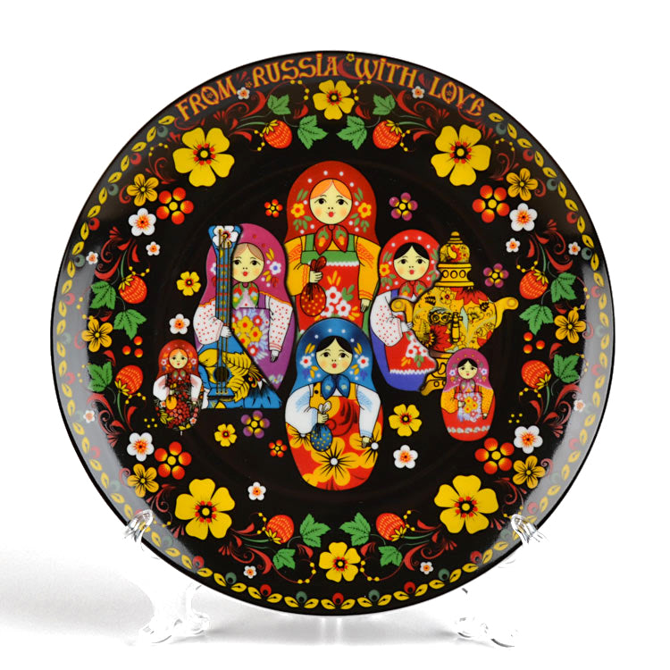 From Russia with Love Matryoshka Plate - Black