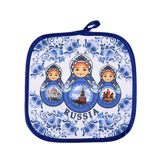 Blue and White Russia Pot Holder