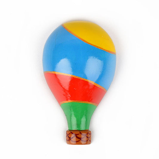 Hot Air Balloon Wooden Magnet