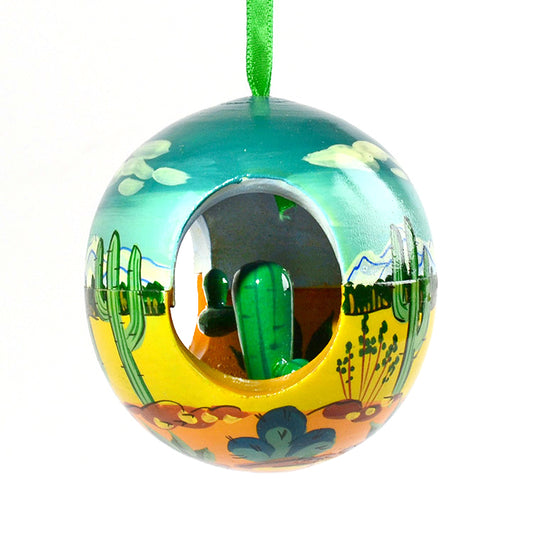 Cactus in Desert Landscape Christmas Ball