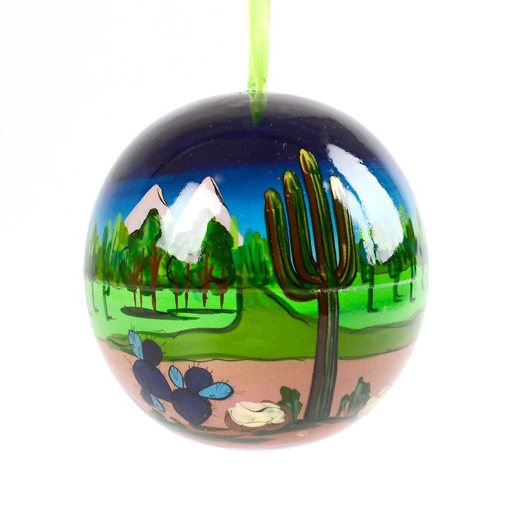 Desert Night Wooden Ornament Ball