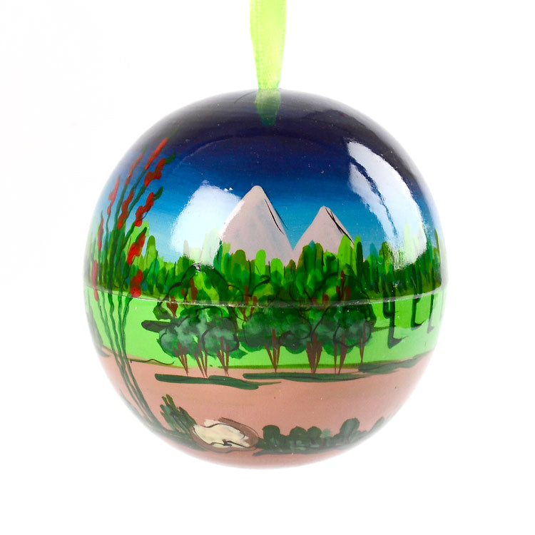 Desert Night Wooden Ornament Ball