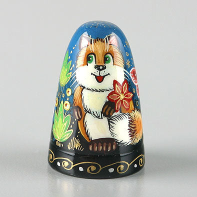 Cute Animals Hand Painted Russian Thimble