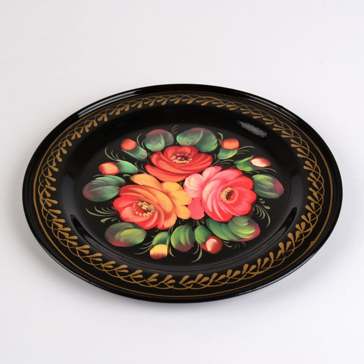 Round Zhostovo Tray