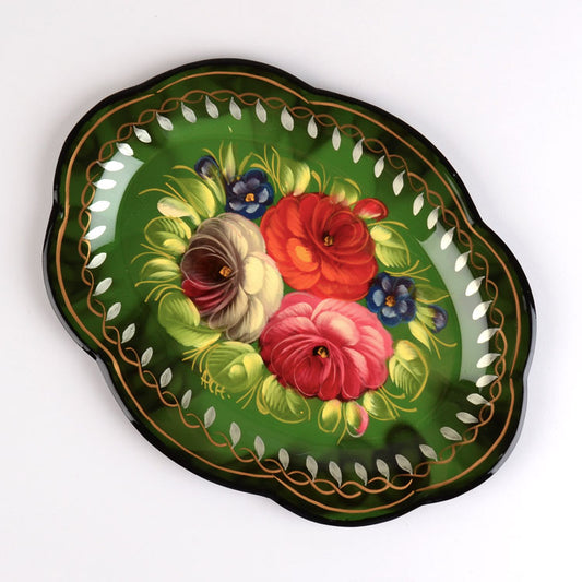 Small Green Oval Tray