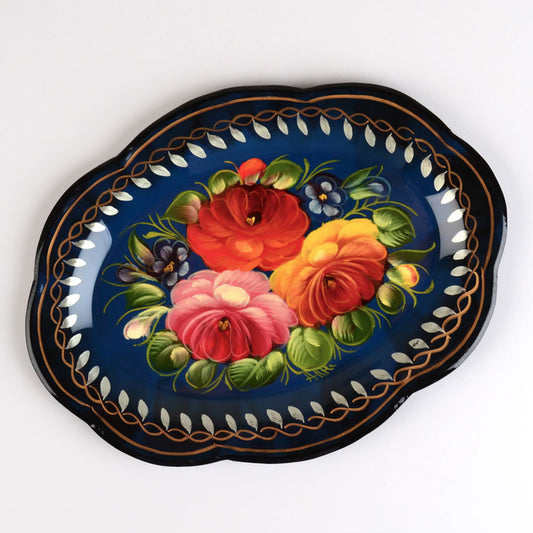 Small Blue Oval Tray