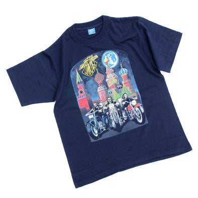Moscow Motorcycle Riders Blue T-Shirt