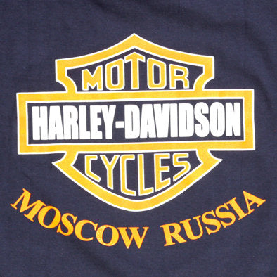 Moscow Motorcycle Riders Blue T-Shirt