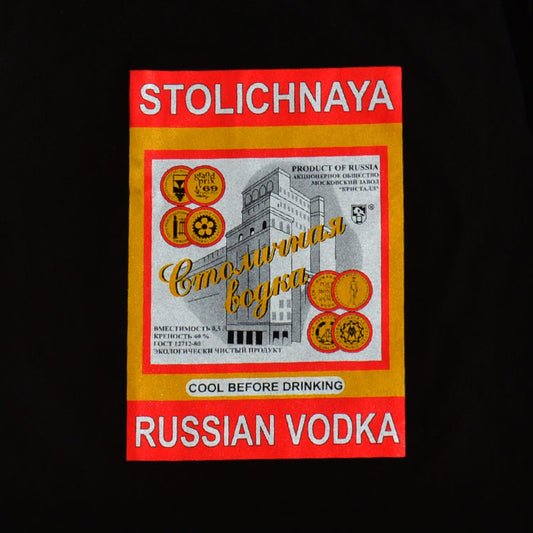 Russian Stoli Vodka Black T-Shirt