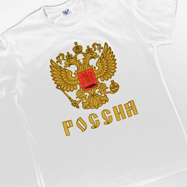 Russia Coat Of Arms Russian Flag In Russian Language Kids T-Shirt