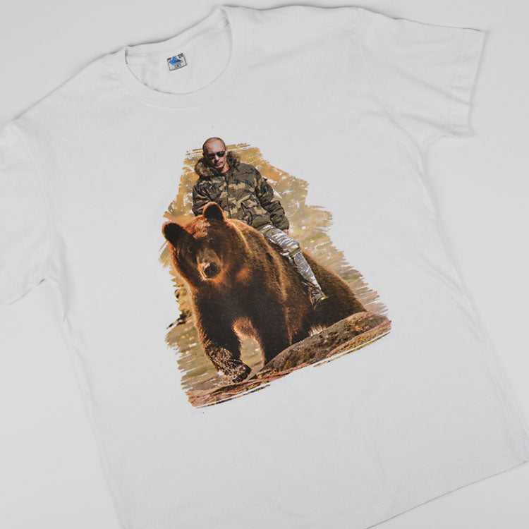 Putin Riding A Bear Russian T-Shirt