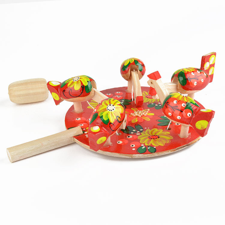 Pecking Hens Movable Russian Toy