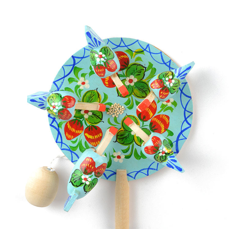Wooden Pecking Hen Toy