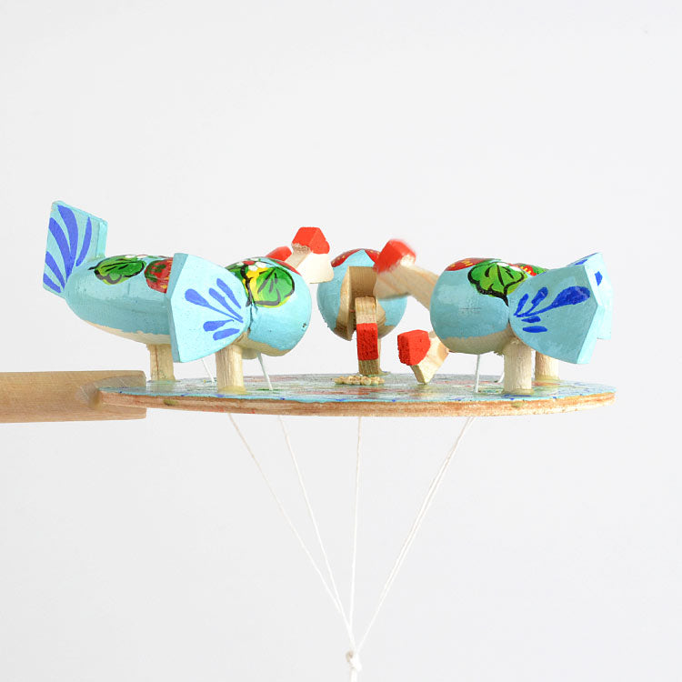 Wooden Pecking Hen Toy