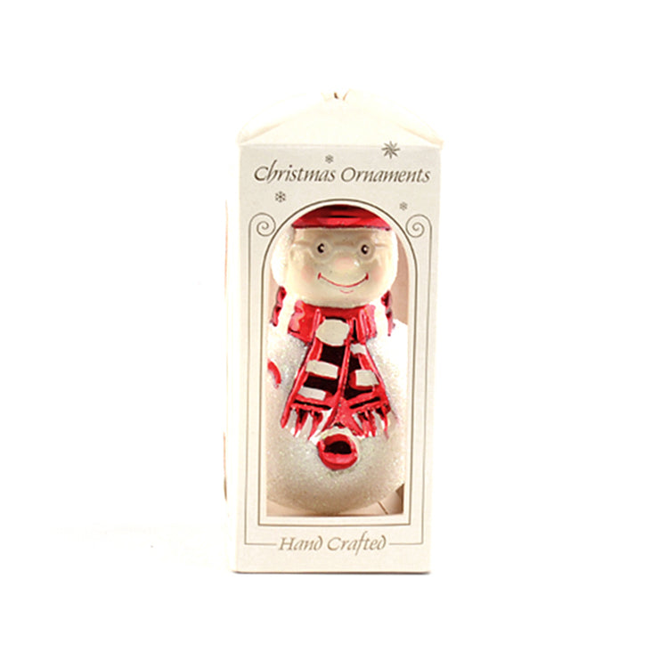 Red Hat Happy Snowman Ornament