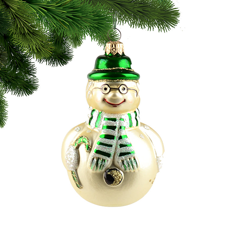 Happy Snowman Christmas Ornament