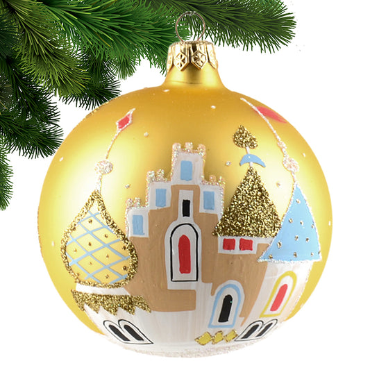 Christmas Cathedrals Glass Ball