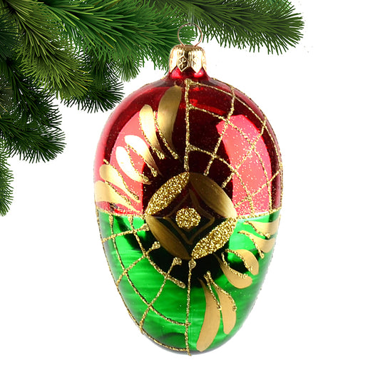 Christmas Glass Egg Ornament