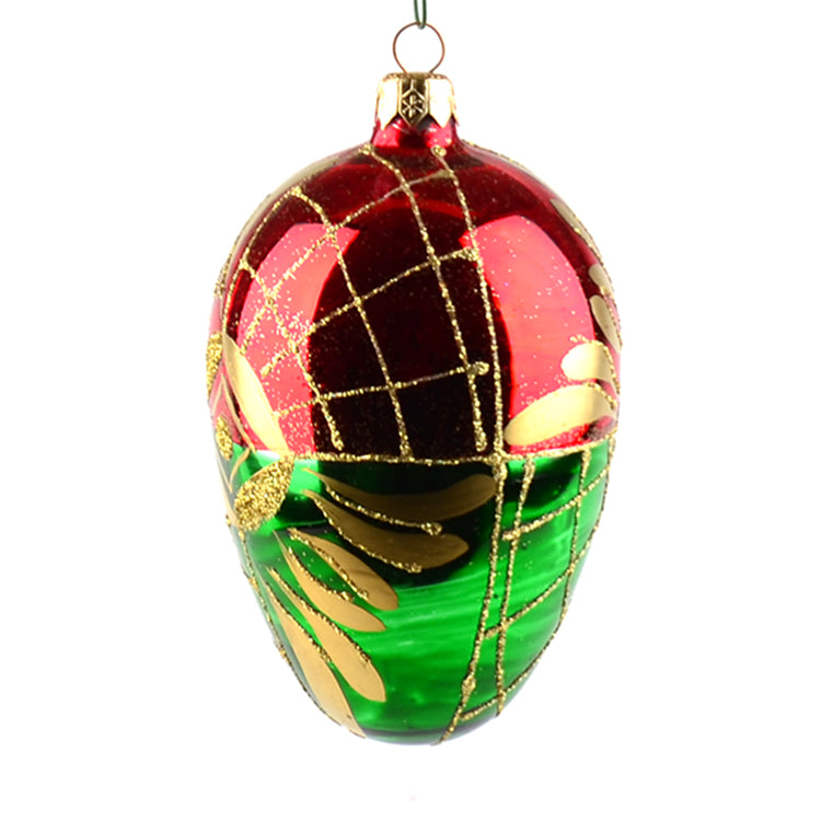 Christmas Glass Egg Ornament