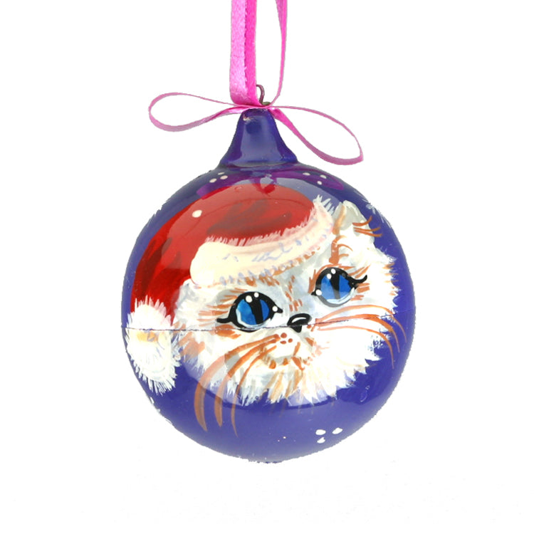 Christmas Cat Ball Ornament