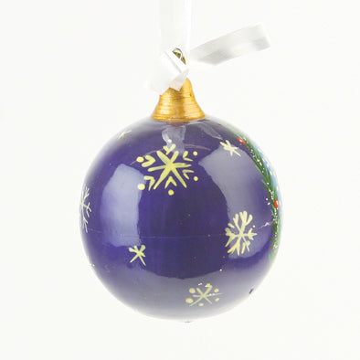 Christmas Pooh Ball Ornament