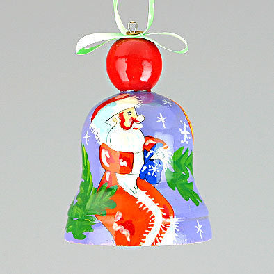 Santa Christmas Tree Bell Ornament