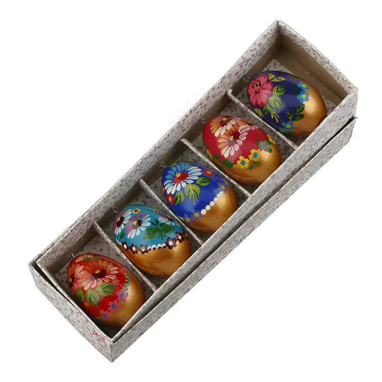 Floral Eggs Ornament Set