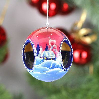 Russian Church Wooden Ornament with Bell