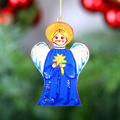 Christmas Angel Ornament Blue
