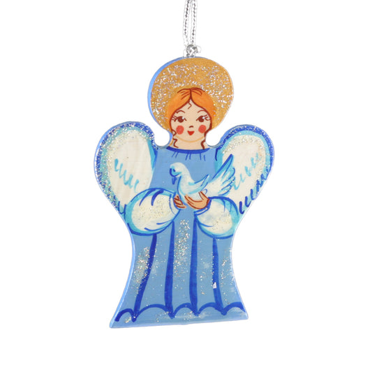 Blue Christmas Angel Tree Ornament