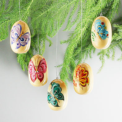Butterflies Russian Eggs Ornaments