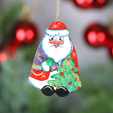 Santa Wooden Tree Ornament